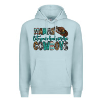 Blue Mist mama's let your babies be cowboys Premium Hoodie - OliviaCreatesArt