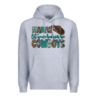 Heather Grey mama's let your babies be cowboys Premium Hoodie - OliviaCreatesArt