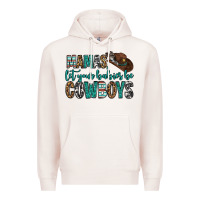 Pale Pink mama's let your babies be cowboys Premium Hoodie - OliviaCreatesArt
