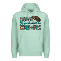 Seafoam mama's let your babies be cowboys Premium Hoodie - OliviaCreatesArt