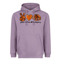 Lavender peace love thanksgiving bbs Heavyweight Hoodie - BundleAndBundleShop