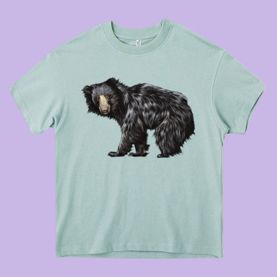 Sloth Bear Heavy Core Tee Designed By Lillyallendesigns