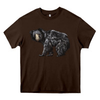 Chocolate Brown Sloth Bear Heavy Core Tee - LillyAllenDesigns