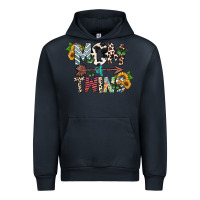 Navy mom of twins Urban Hoodie - CowhideDigitalArt