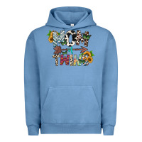 Pigment Pebble Blue mom of twins Urban Hoodie - CowhideDigitalArt