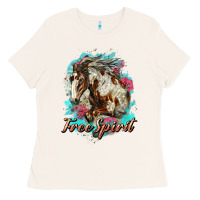 Bone free spirit mustang horse Ladies Tee - LillyAllenDesigns