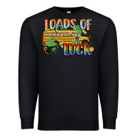 Black Loads of luck with school bus St. Patrick's Day Premium Sweatshirt - FaDigitalArtStudio