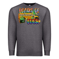 Charcoal Heather Loads of luck with school bus St. Patrick's Day Premium Sweatshirt - FaDigitalArtStudio