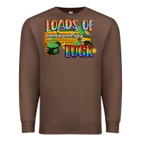 Chestnut Loads of luck with school bus St. Patrick's Day Premium Sweatshirt - FaDigitalArtStudio