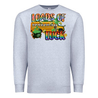 Heather Grey Loads of luck with school bus St. Patrick's Day Premium Sweatshirt - FaDigitalArtStudio