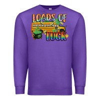 Purple Loads of luck with school bus St. Patrick's Day Premium Sweatshirt - FaDigitalArtStudio