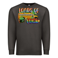 Smoke Loads of luck with school bus St. Patrick's Day Premium Sweatshirt - FaDigitalArtStudio