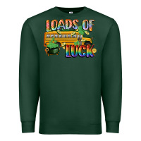 Sports Green Loads of luck with school bus St. Patrick's Day Premium Sweatshirt - FaDigitalArtStudio
