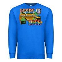 True Royal Loads of luck with school bus St. Patrick's Day Premium Sweatshirt - FaDigitalArtStudio