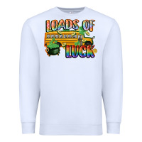 White Loads of luck with school bus St. Patrick's Day Premium Sweatshirt - FaDigitalArtStudio