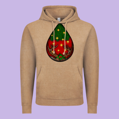 Christmas  Teardrop Vintage Hoodie Designed By Bundleandbundleshop