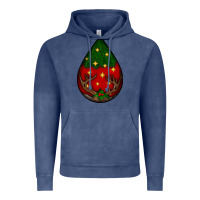 Vintage Denim Christmas  teardrop Vintage Hoodie - BundleAndBundleShop