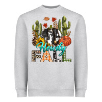 Heather Grey Howdy Fall Heavyweight Sweatshirt - texasbilliewilder