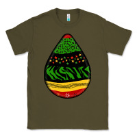 Army Green teardrop african pattern Classic Tee - BundleAndBundleShop