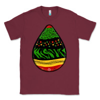 Burgundy teardrop african pattern Classic Tee - BundleAndBundleShop