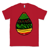 Red teardrop african pattern Classic Tee - BundleAndBundleShop