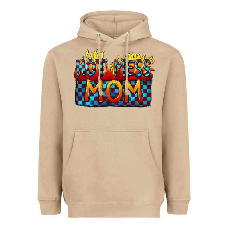 Hot Mess Mom Mother's Day Heavyweight Hoodie by FaDigitalArtStudio | Teevron
