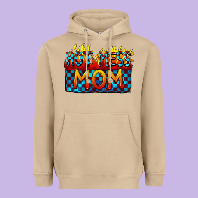 Hot Mess Mom Mother's Day Heavyweight Hoodie Designed By Fadigitalartstudio