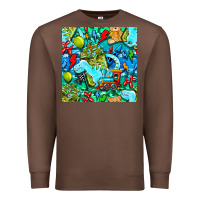 Chestnut boy child coffee cup and teddy bear with thunderbolts and camouflage s Premium Sweatshirt - BundleAndBundleShop