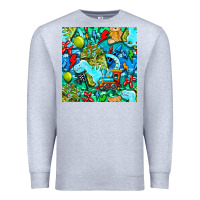 Heather Grey boy child coffee cup and teddy bear with thunderbolts and camouflage s Premium Sweatshirt - BundleAndBundleShop