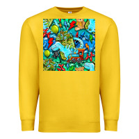 Lemon boy child coffee cup and teddy bear with thunderbolts and camouflage s Premium Sweatshirt - BundleAndBundleShop