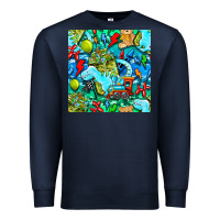 Navy boy child coffee cup and teddy bear with thunderbolts and camouflage s Premium Sweatshirt - BundleAndBundleShop