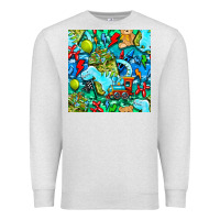 Oatmeal Heather boy child coffee cup and teddy bear with thunderbolts and camouflage s Premium Sweatshirt - BundleAndBundleShop