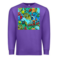 Purple boy child coffee cup and teddy bear with thunderbolts and camouflage s Premium Sweatshirt - BundleAndBundleShop