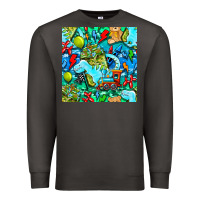 Smoke boy child coffee cup and teddy bear with thunderbolts and camouflage s Premium Sweatshirt - BundleAndBundleShop