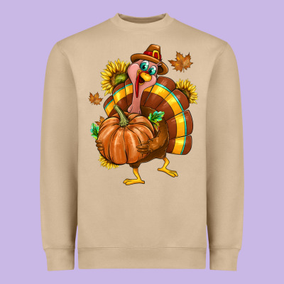 Thanksgiving Turkey Heavyweight Sweatshirt Designed By Texasbilliewilder