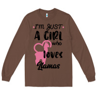 Chestnut Just A Girl Who Loves Llamas I Love Llamas Long Sleeve Tee - Bettercallsaul