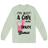 Matcha Just A Girl Who Loves Llamas I Love Llamas Long Sleeve Tee - Bettercallsaul
