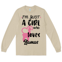 Just A Girl Who Loves Llamas I Love Llamas Long Sleeve Tee | Teevron