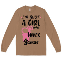 Toasted Coconut Just A Girl Who Loves Llamas I Love Llamas Long Sleeve Tee - Bettercallsaul