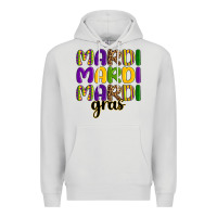 Dove Grey mardi mardi mardi gras Premium Hoodie - OliviaCreatesArt