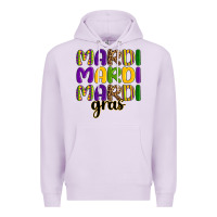 Lilac mardi mardi mardi gras Premium Hoodie - OliviaCreatesArt