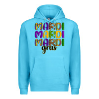 Ocean Blue mardi mardi mardi gras Premium Hoodie - OliviaCreatesArt