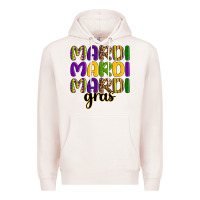 Pale Pink mardi mardi mardi gras Premium Hoodie - OliviaCreatesArt