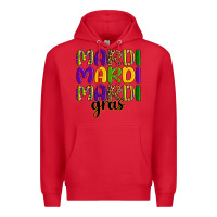 Red mardi mardi mardi gras Premium Hoodie - OliviaCreatesArt