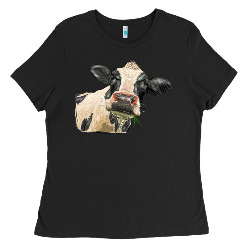 Holstein Heifer Face Ladies Tee by LillyAllenDesigns | Teevron