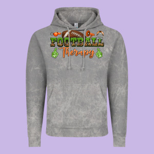 Football Therapy Vintage Hoodie Designed By Bundleandbundleshop