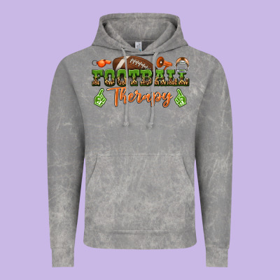 Football Therapy Vintage Hoodie Designed By Bundleandbundleshop