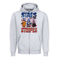Stars And Stripes Gnomes 4th Of July Zipper Hoodie | Teevron