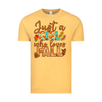Vintage Mustard just a girl who loves fall Vintage Tee - BundleAndBundleShop