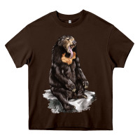 Chocolate Brown Malayan Sun Bear Heavy Core Tee - LillyAllenDesigns